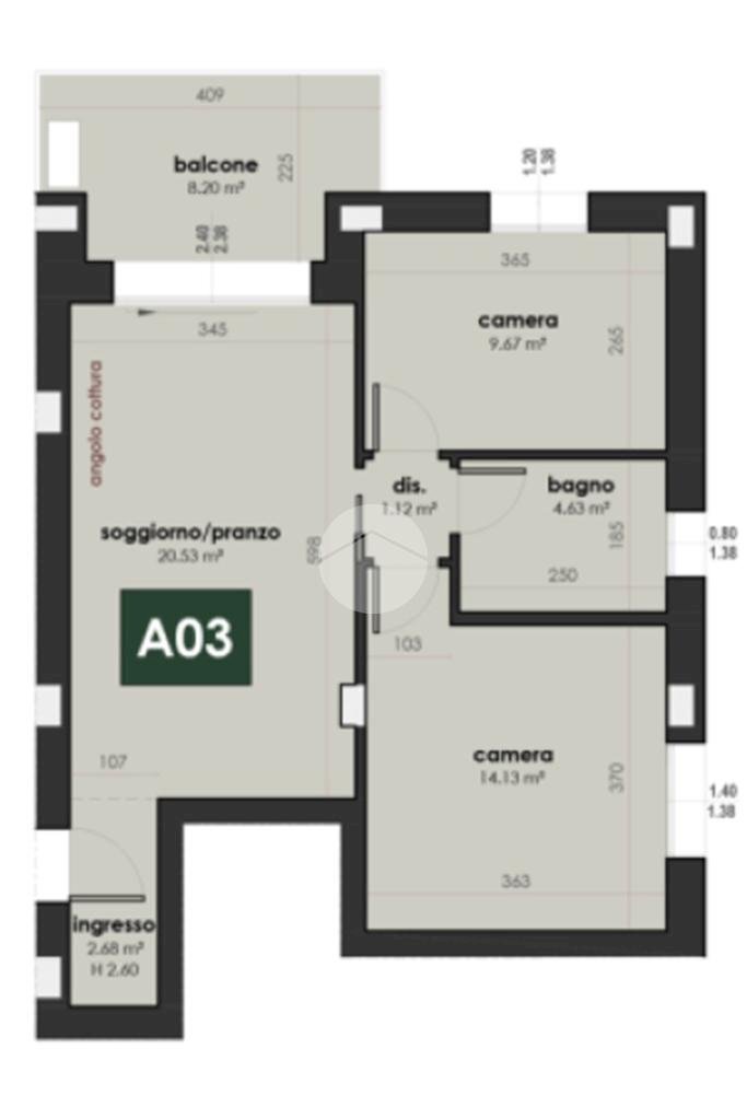 Trilocale Via Paolazzo, Valsamoggia (zona San Lazzaro) - planimetria 1