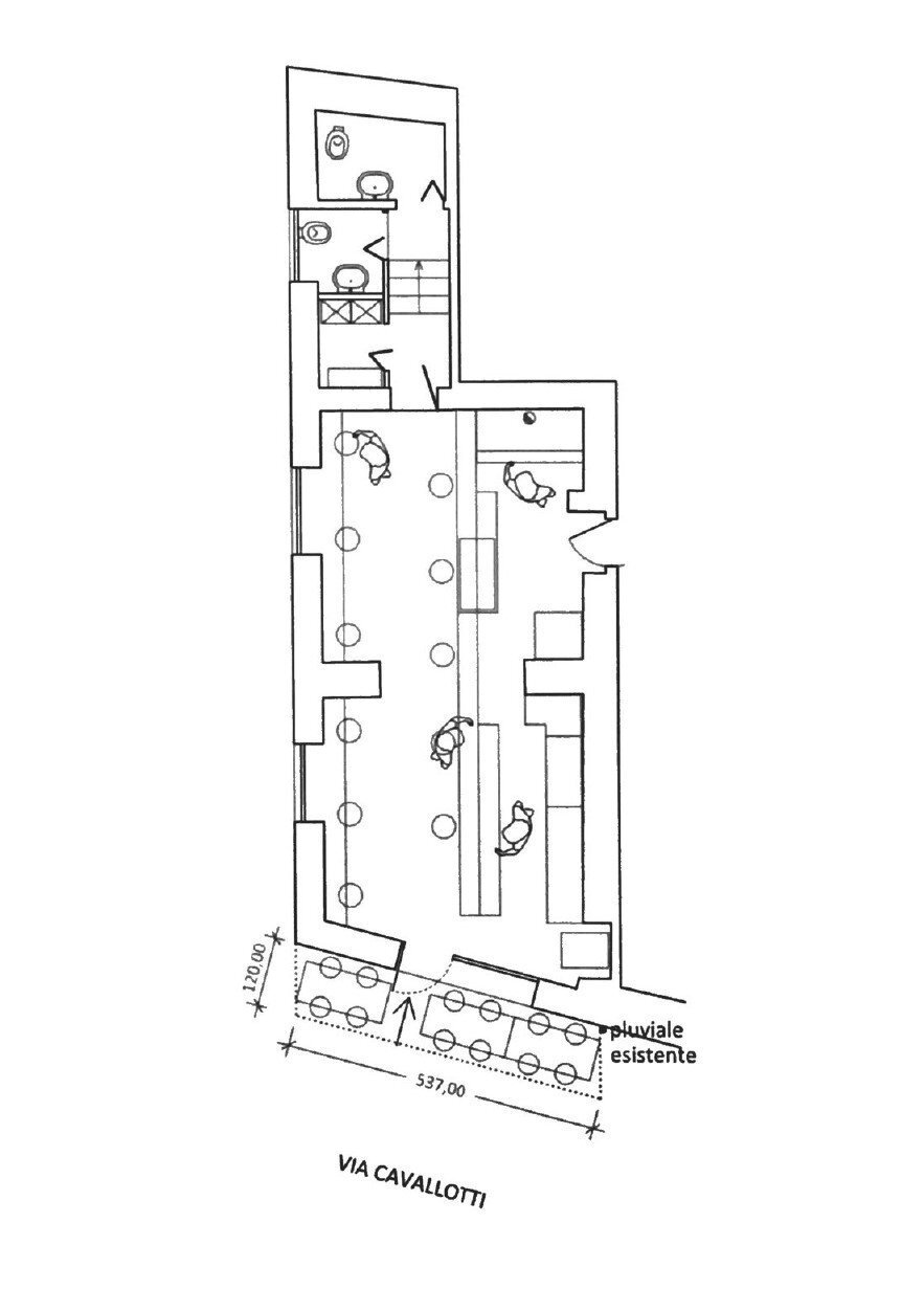 Bar Tavola Calda - Fredda via Felice Cavallotti, 6, Varese - planimetria 1