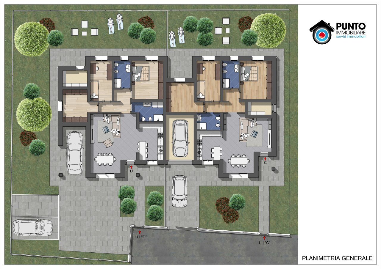 planimetria - Villa a Schiera via Don Giovanni Maurizzi, Baricella - planimetria 1