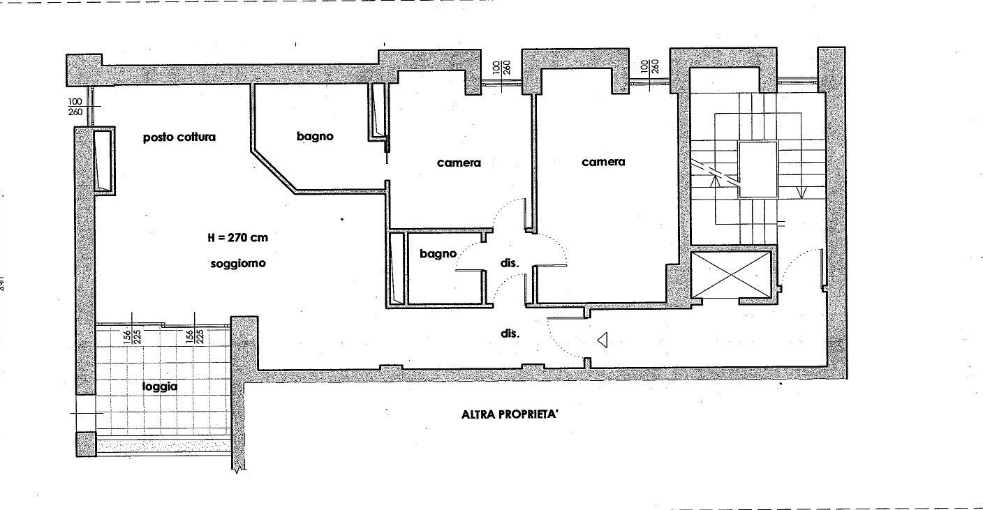 Trilocale via Emilio Salgari, 465, Genova (zona Pegli) - planimetria 1