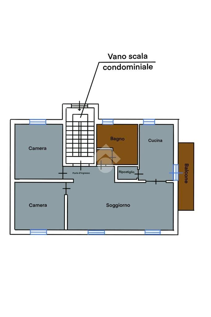 Four-room apartment Via Casali, Carasco - floor plans 1