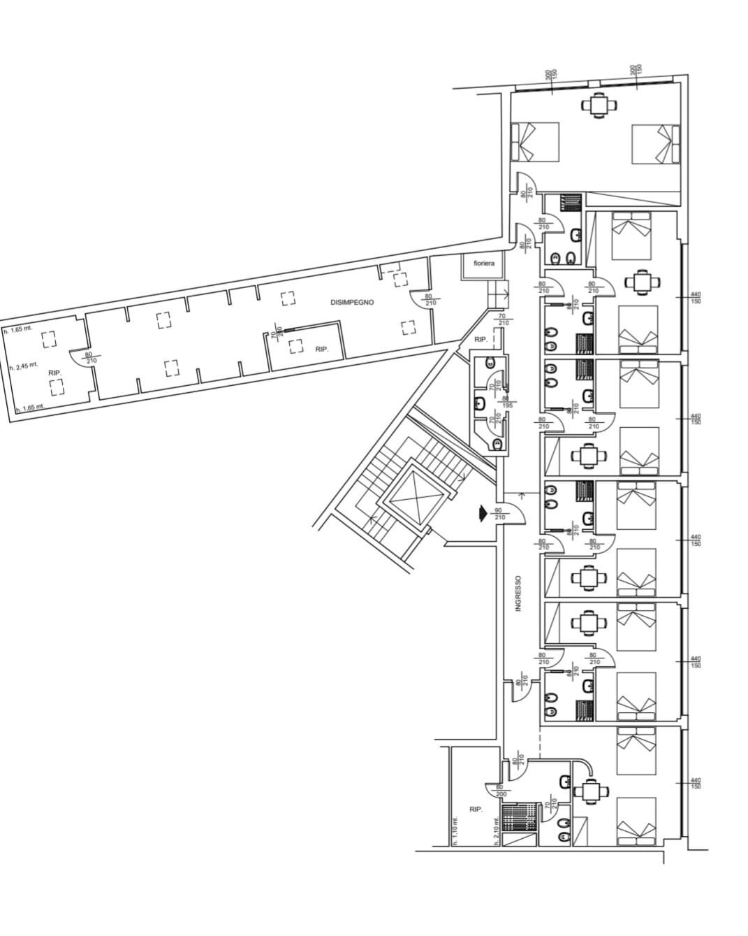 Apartment viale Innocenzo XI, 77, Como - floor plans 1