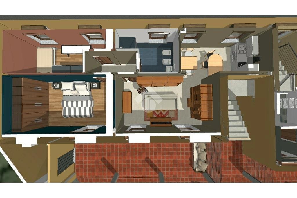 Portion of a house Via Mottoscarone, Suno - floor plans 1