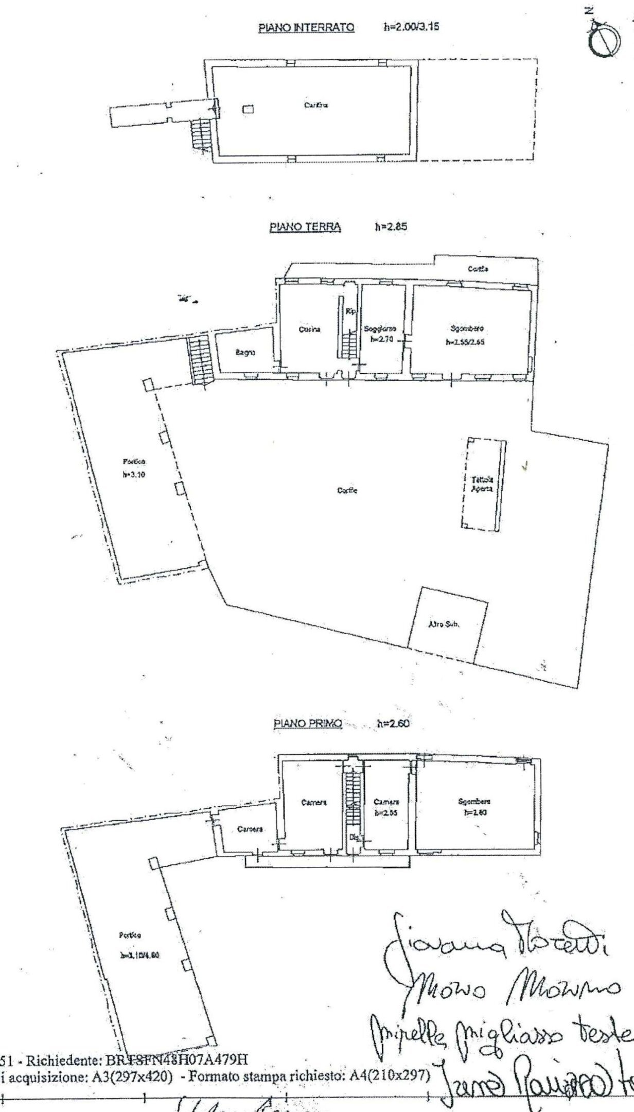 Rustico Via Retro chiesa 9, Camerano Casasco - planimetria 1