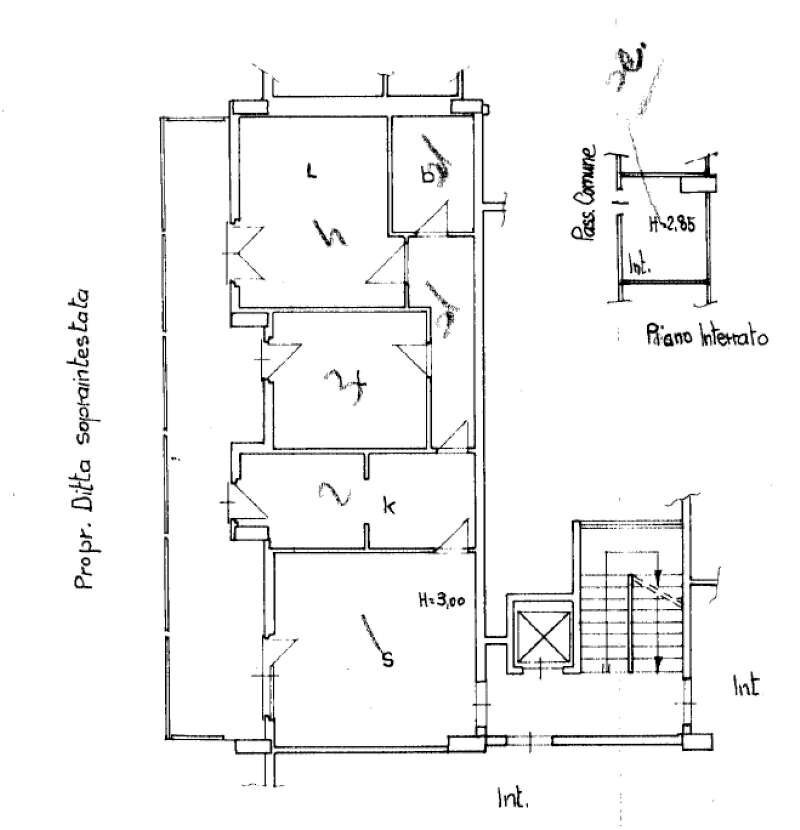 PLANIMETRIA - Trilocale via Pagoda Bianca, Roma - planimetria 1