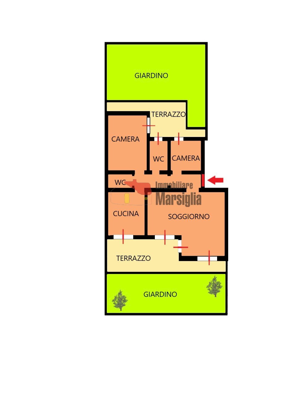 planimetria - Quadrilocale Strada Solaro 88, Sanremo - planimetria 1