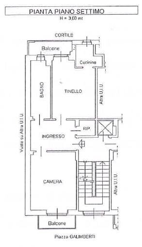 Two-room apartment Piazza Tancredi Galimberti, 4, Torino - floor plans 1