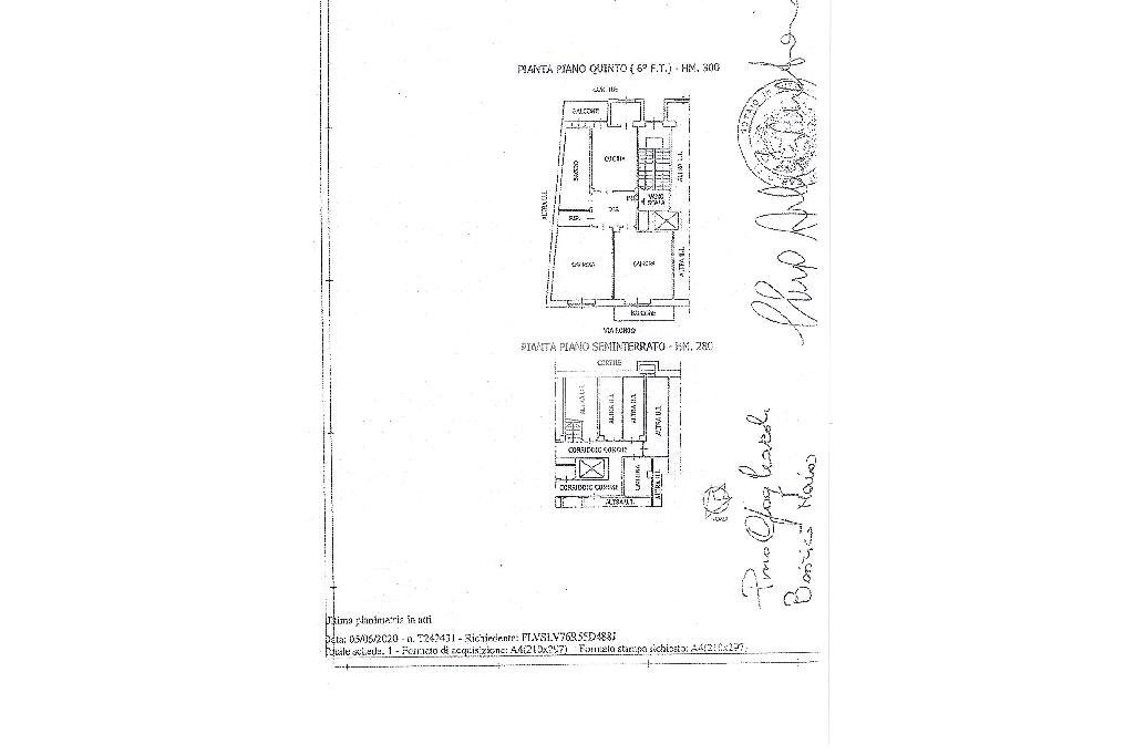Three-room apartment Via rombò, Rivoli - floor plans 1