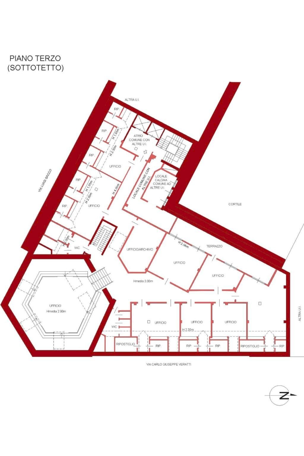 Office via Luigi Sacco, 2, Varese - floor plans 1
