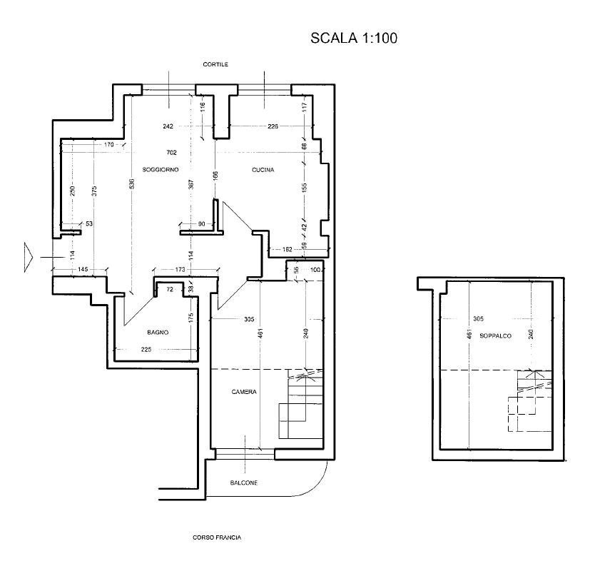 Bilocale Corso Francia, 316, Torino - planimetria 1