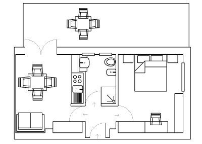 Two-room apartment corso Nizza, 73, Cuneo (neighborhood Donatello) - floor plans 1