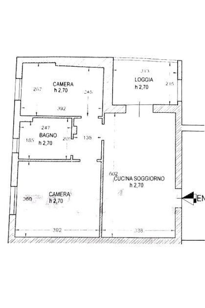 Trilocale via Raffaello Caverni, 69, Montelupo Fiorentino - planimetria 1
