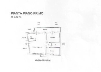 PLANIMETRIA PIANO PRIMO APPARTAMENTO TRILOCALE - Villa VIA SAN SIMPLICIO, Olbia - foto 47