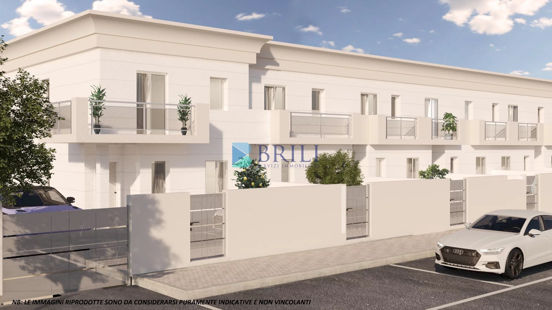 RENDER FACCIATA VILLE A SCHIERA - Villa via Londra, Olbia - foto 2