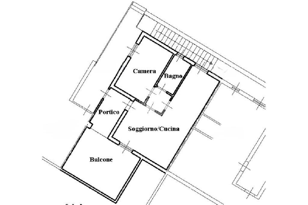 Two-room apartment Via Ruvoa, San Bartolomeo al Mare - floor plans 1