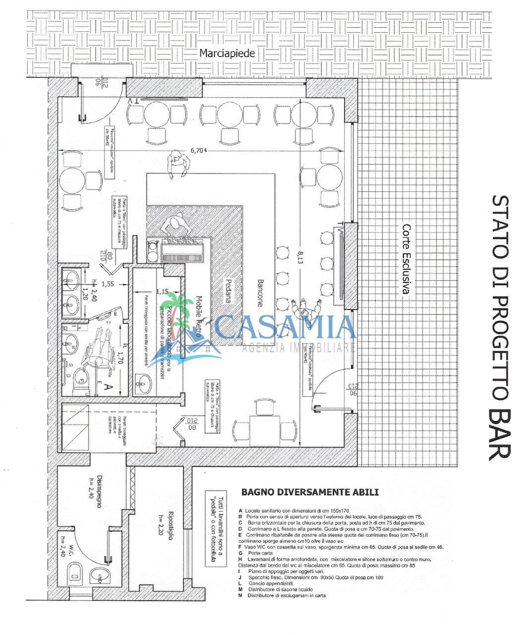 Locale commerciale Agenzia immobiliare CasaMia1.jp - Locale Commerciale San Benedetto del Tronto - planimetria 1