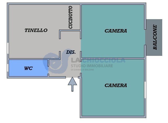 PIANTA - Three-room apartment Via M. de Maria, Bologna - floor plans 1