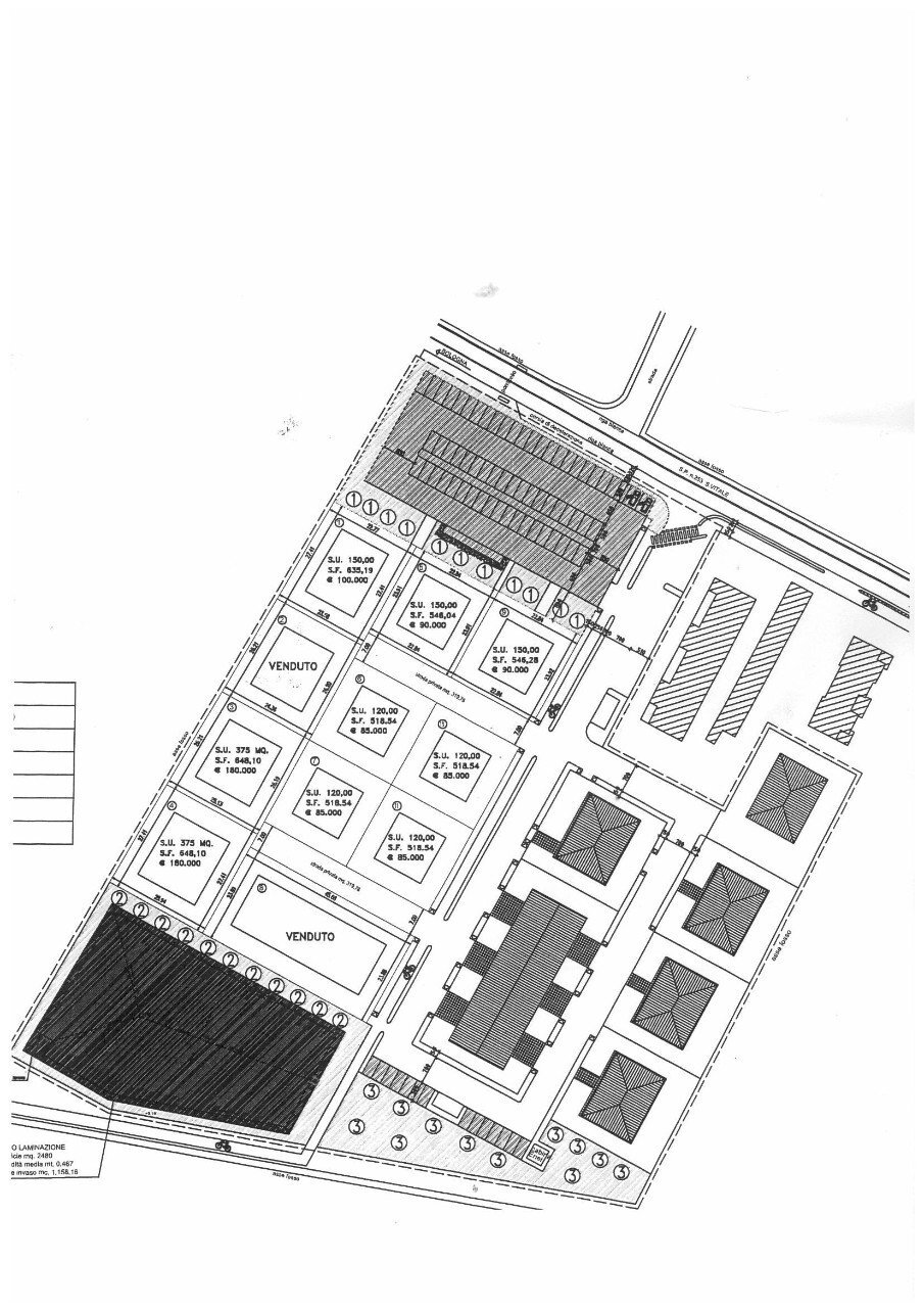 Building land Medicina - floor plans 1