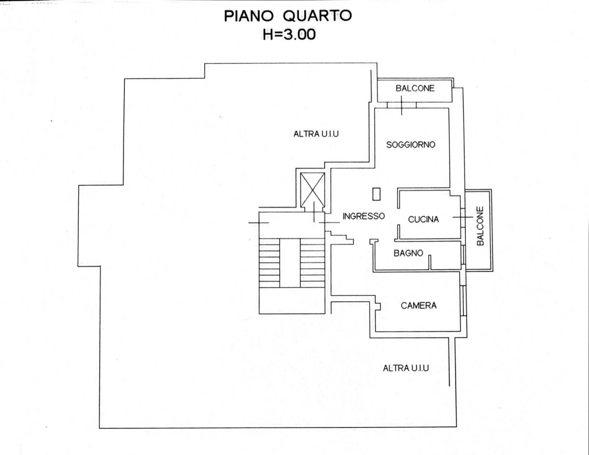 Three-room apartment via Vito Volterra, Bologna (neighborhood Colli) - floor plans 1