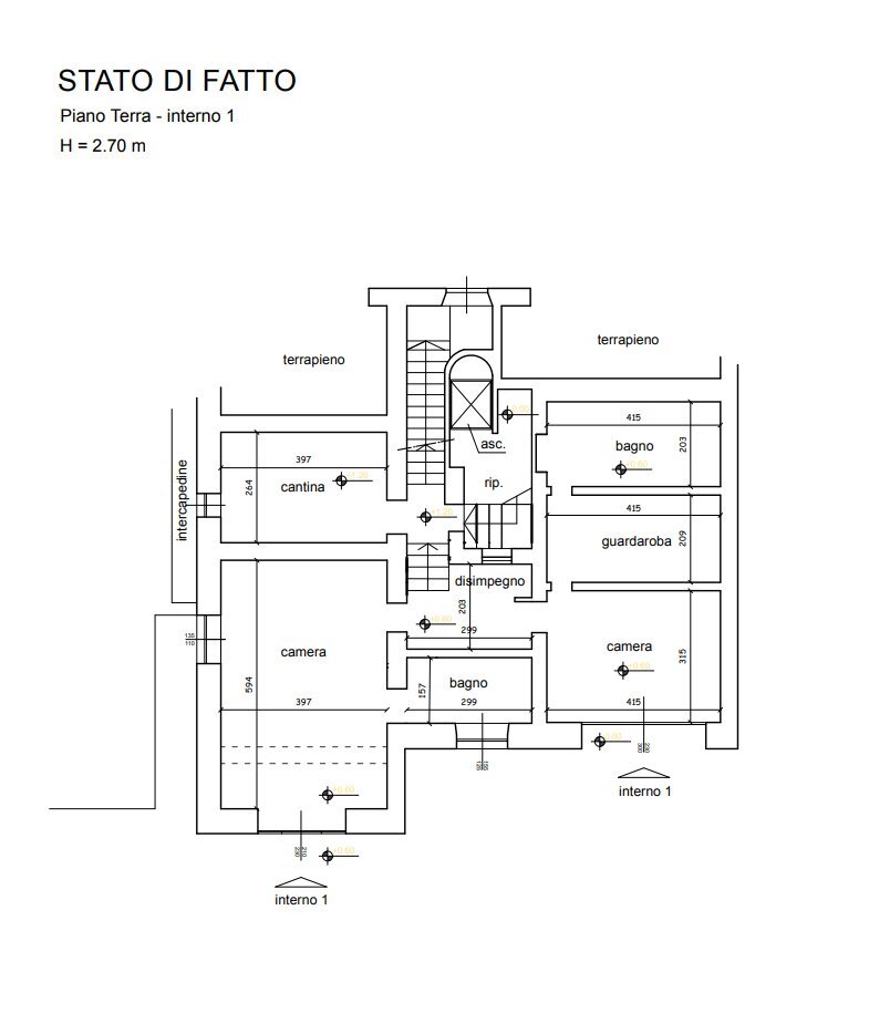 Posto Auto Via Privata Parco Moro, Rapallo - planimetria 1