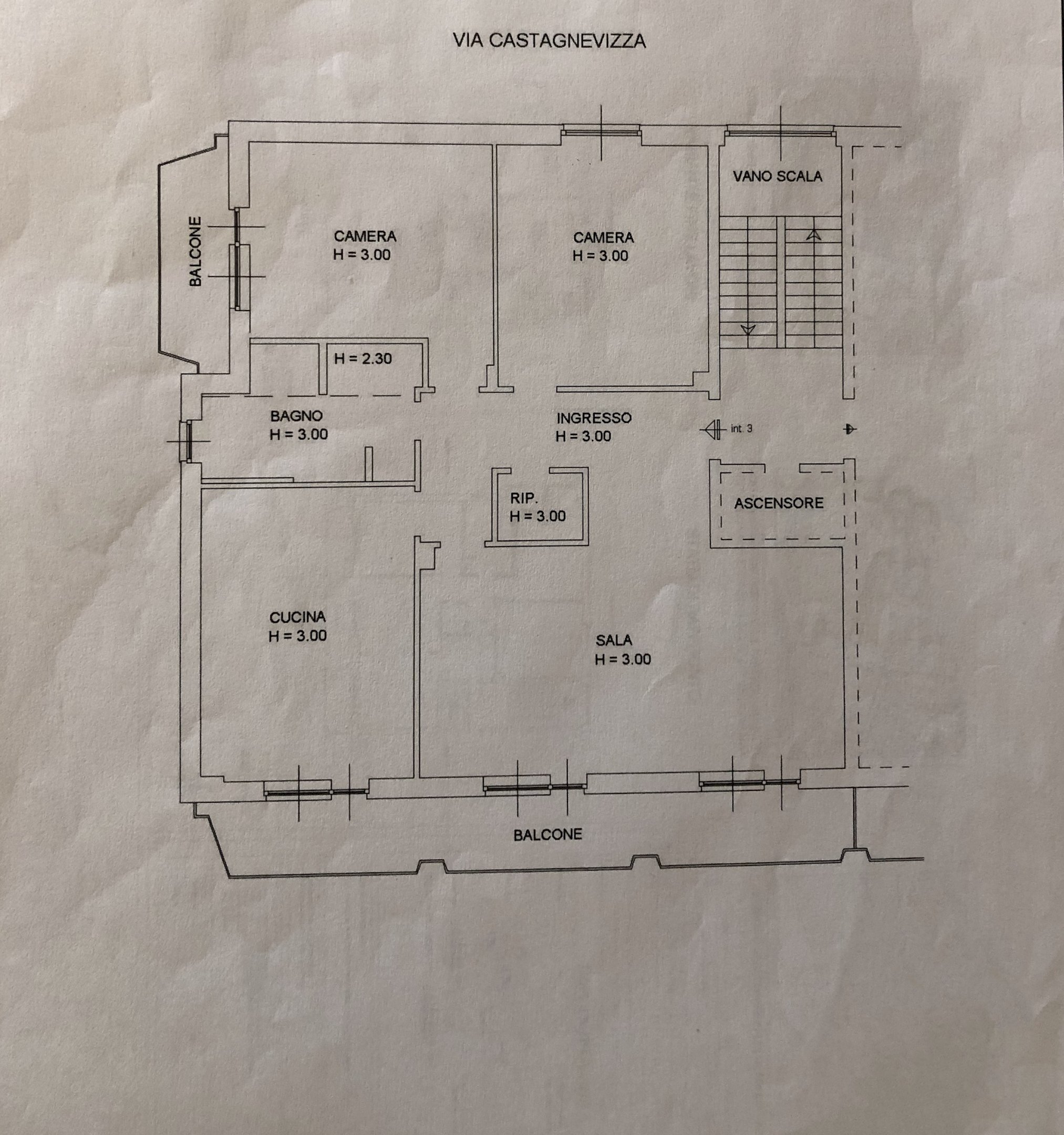 Bilocale Via Castagnevizza, Genova (zona Pegli) - planimetria 1