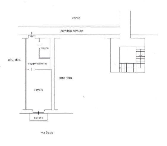 Bilocale Via Sesia, 49, Torino - planimetria 1
