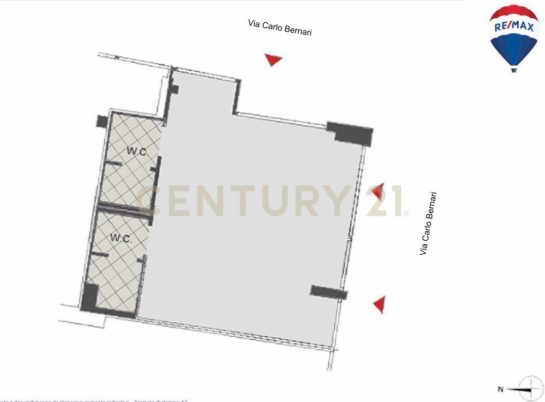 Locale Commerciale Via Carlo Bernari 19, Roma - planimetria 1