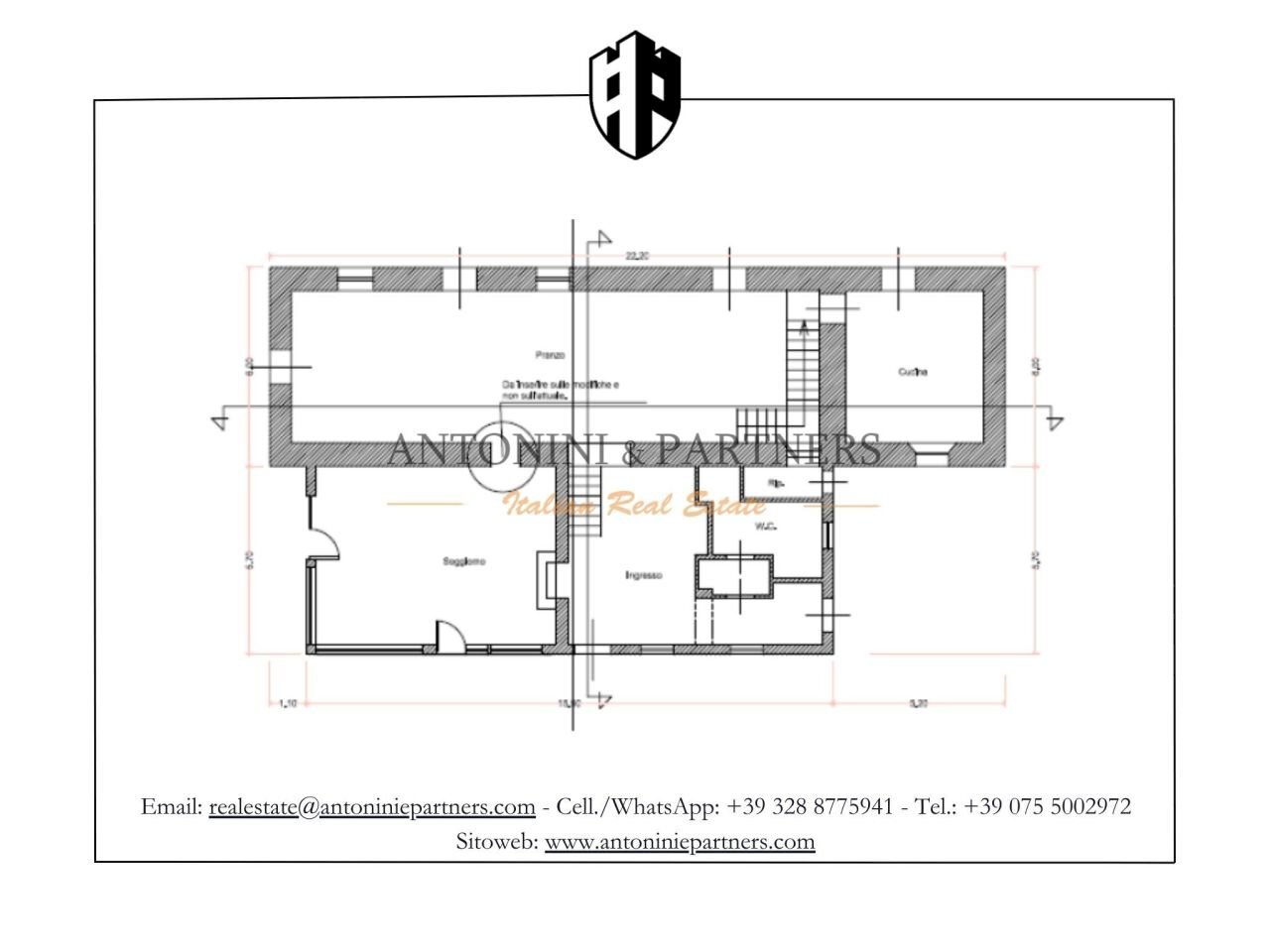 Planimetria Casale dei Rosmarini.jpg - Rustico SC del Tamburino, Orvieto - planimetria 1