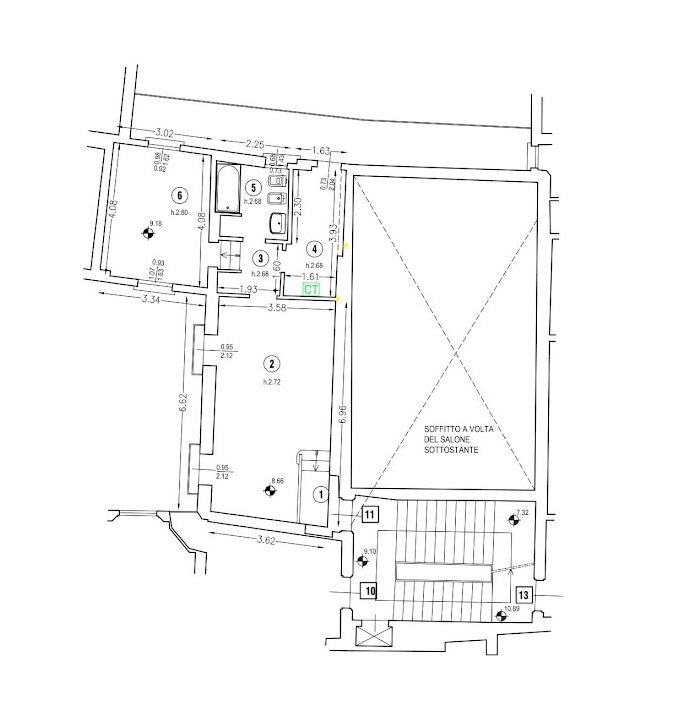 Bilocale piazza Galileo Galilei, 4, Bologna (zona Centro Storico) - planimetria 1