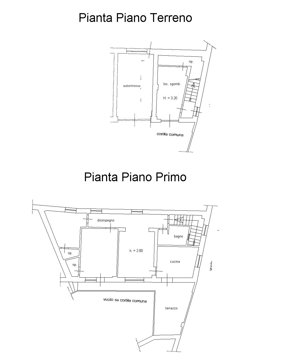 Terraced Villa Mondovì - floor plans 1