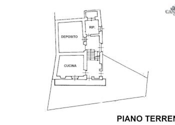 planimetria piano terreno - Casa indipendente via Garibaldi, 8a, Traversella - foto 35