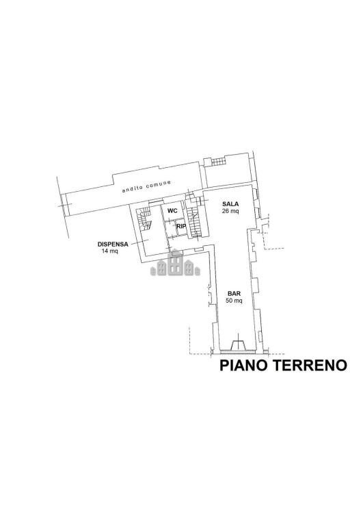 Cafeteria - Cold Bar piazza Boetto, 4, Cuorgnè - floor plans 1