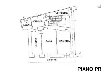 Planimetria primo piano - Casa indipendente via delle rogge, 3, Locana - foto 43