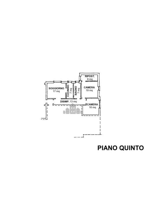 Trilocale via Busano, 32, Rivara - planimetria 1
