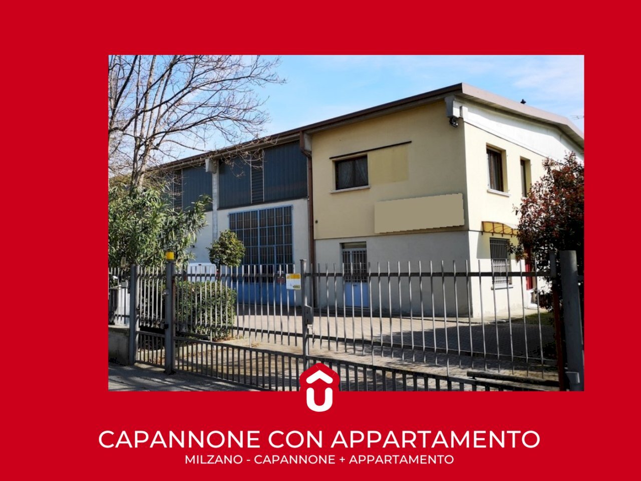 MILZANO - CAPANNONE + APPARTAMENTO.png - Laboratorio Via Giacinto Bianchi 7, Milzano - foto 1