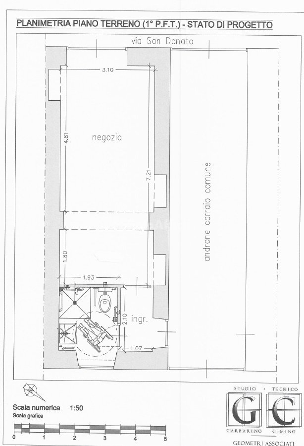 planimetria negozio Via San Donato 4 Cappiello.jpg - Commercial Premises Via San Donato, Torino - photo 3