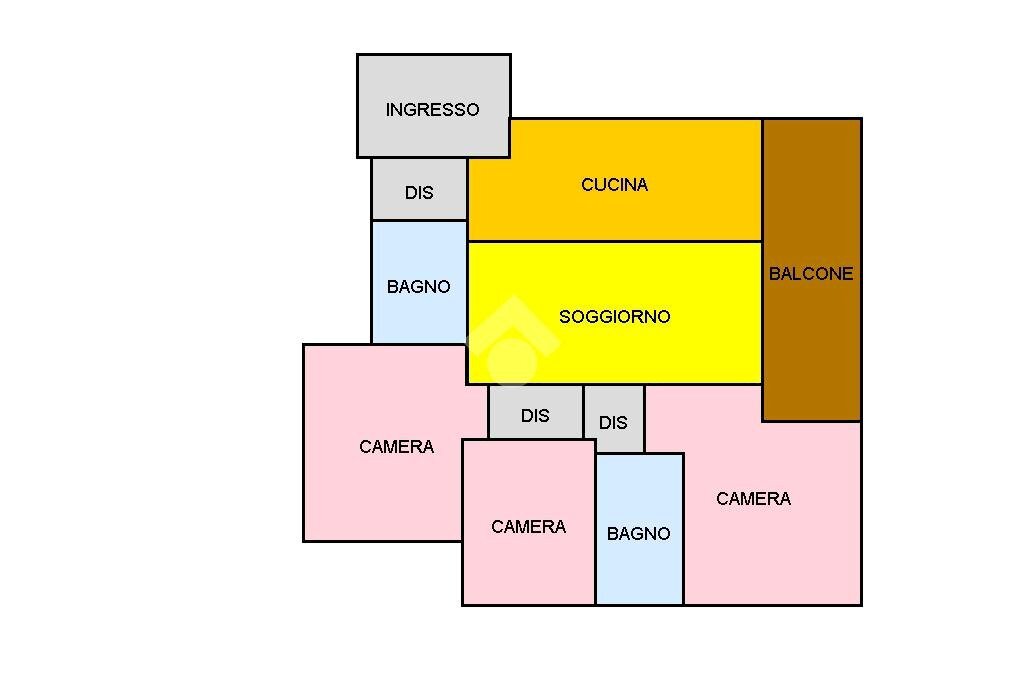 Four-room apartment via martiri della libertà, Melegnano - floor plans 1