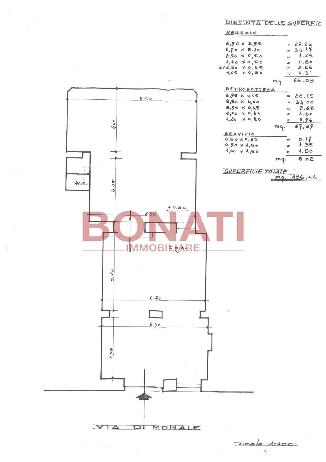 Negozio via di Monale, 50, La Spezia - planimetria 1