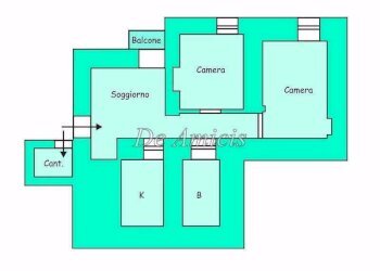 planimetria - Trilocale via Roma, 7A, Apricale - foto 16