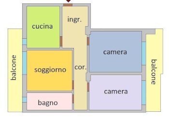 Planimetria - Trilocale via Don Bosco, Vallecrosia - foto 18