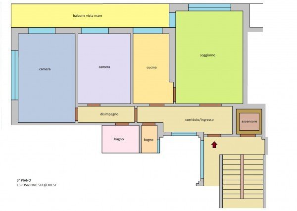 Trilocale Bordighera - planimetria 1