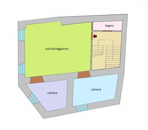 Appartamento Castel Vittorio - planimetria 1