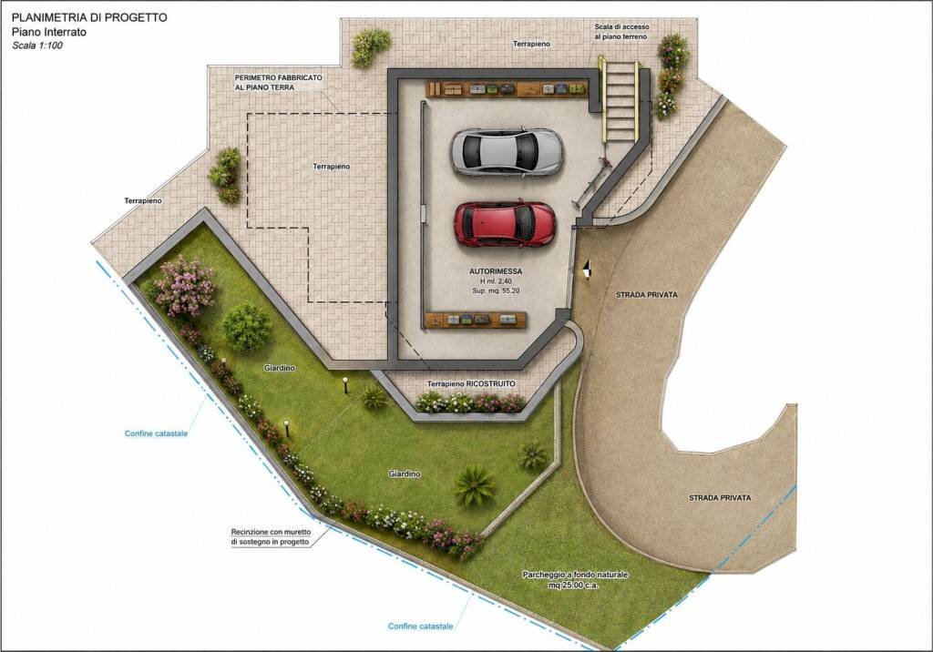 Planimetria - Terreno edificabile via Martinazzi, Camporosso - foto 3