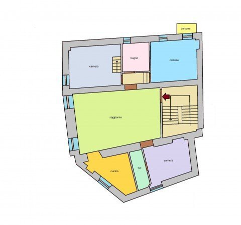 Appartamento Castel Vittorio - planimetria 1