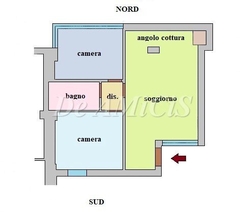 Trilocale via Romana, 40, Bordighera - planimetria 1
