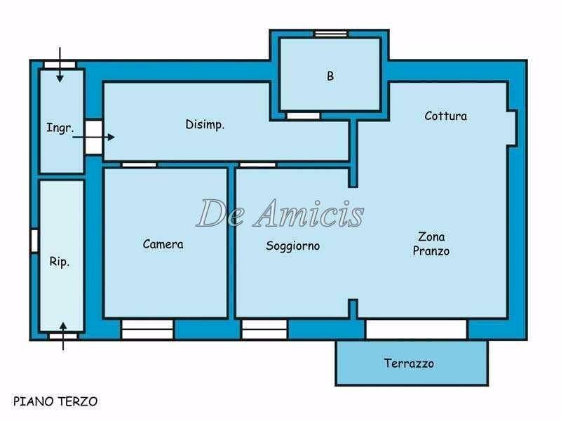 planimetria - Trilocale via San Antonio, 22, Apricale - foto 2