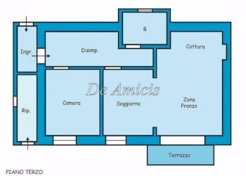 planimetria - Trilocale via San Antonio, 22, Apricale - foto 2
