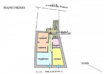 planimetria - Trilocale via Carriera Piana, Pigna - foto 9