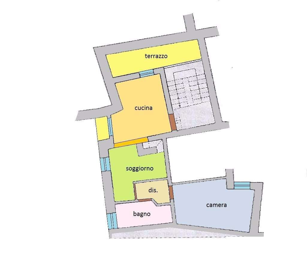 Bilocale vicolo Chiuso, 3, Soldano - planimetria 1