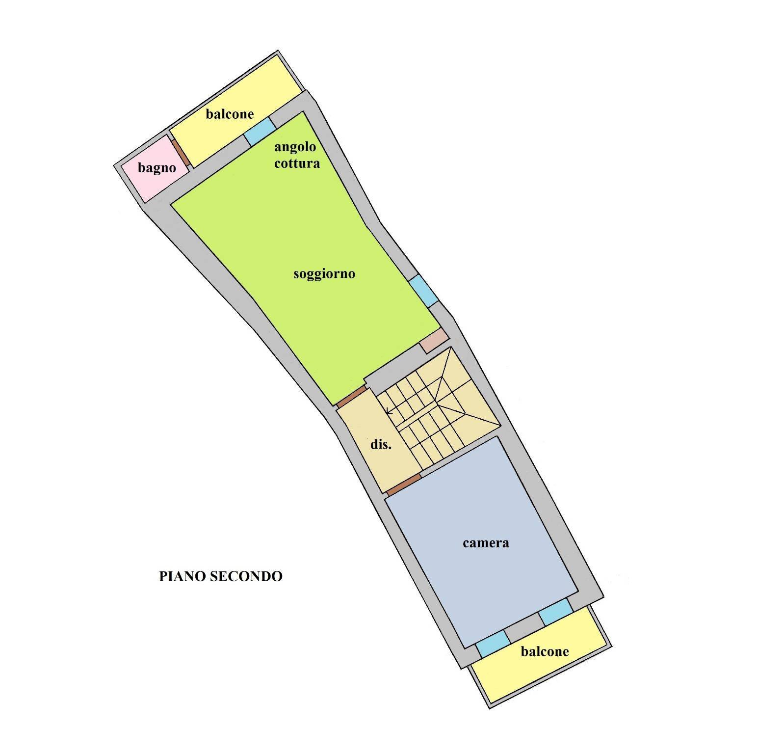 Quadrilocale piazza Guglielmo Marconi, 21, Vallebona - planimetria 1